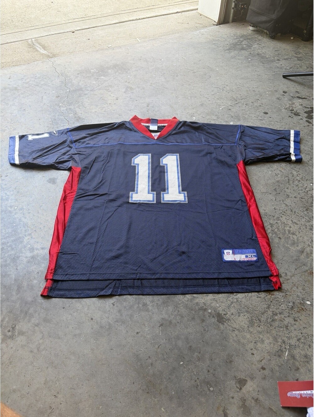 Buffalo Bills Drew Bledsoe Reebok Home Dark Blue Jersey Size XL